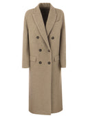 Brunello Cucinelli Double Breasted Coat In Cashmere Cloth