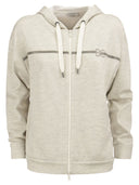 Brunello Cucinelli Cotton Silk Interlock Topwear With 'Precious Stripe'