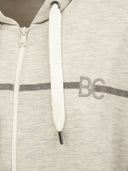 Brunello Cucinelli Cotton Silk Interlock Topwear With 'Precious Stripe'