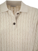 Brunello Cucinelli Cables deslumbrantes Camisa estilo polo de algodón