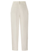 Brunello Cucinelli Slouchy Trousers In Viscose And Linen Fluid Twill With Moniline