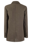 Brunello Cucinelli Cotton Organza Jacket With Jewellery