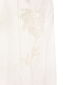 Brunello Cucinelli Cotton Organza Shirt With Dazzling Magnolia Embroidery