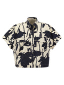 Brunello Cucinelli Ramage Print Cotton Poplin Shirt With Jewellery