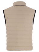 Brunello Cucinelli Sleeveless Down Jacket In Membraned Nylon With Monile