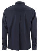 Brunello Cucinelli Garment Dyed Twill Easy Fit Shirt With Press Studs