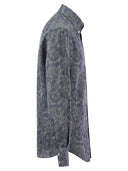 Brunello Cucinelli Paisley Linen Slim Fit Shirt