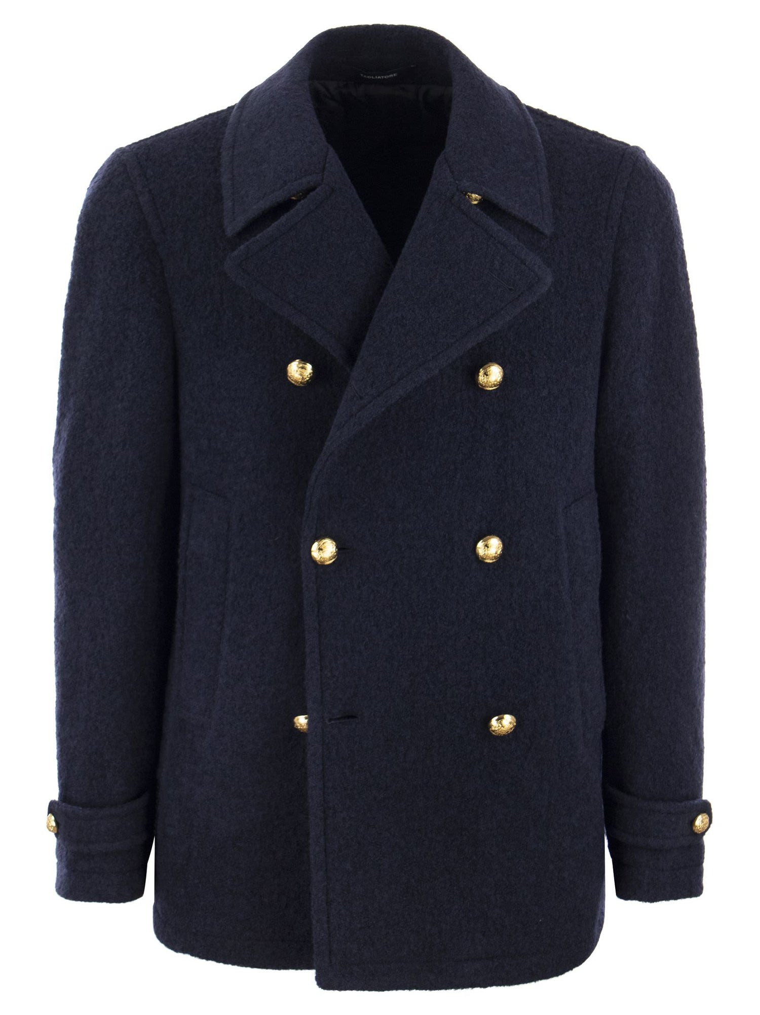 Tagliatore single-breasted wool coat - Black
