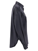 Brunello Cucinelli Stretch Silk Satin Shirt With Shiny Pockets