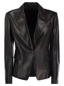 Brunello Cucinelli Nappa Leather Jacket With Jewellery
