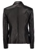 Brunello Cucinelli Nappa Leather Jacket With Jewellery