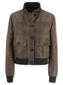 Brunello Cucinelli Capispalla In Nappa Country Con Imbottitura In Thermore® E Shiny Tab