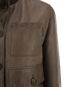 Brunello Cucinelli Capispalla In Nappa Country Con Imbottitura In Thermore® E Shiny Tab