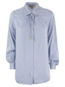 Michael Kors Striped Viscose Shirt With Front Fastening
