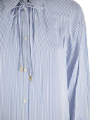 Michael Kors Striped Viscose Shirt With Front Fastening