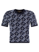 Michael Kors Short Sleeved Jacquard Pullover With Logo