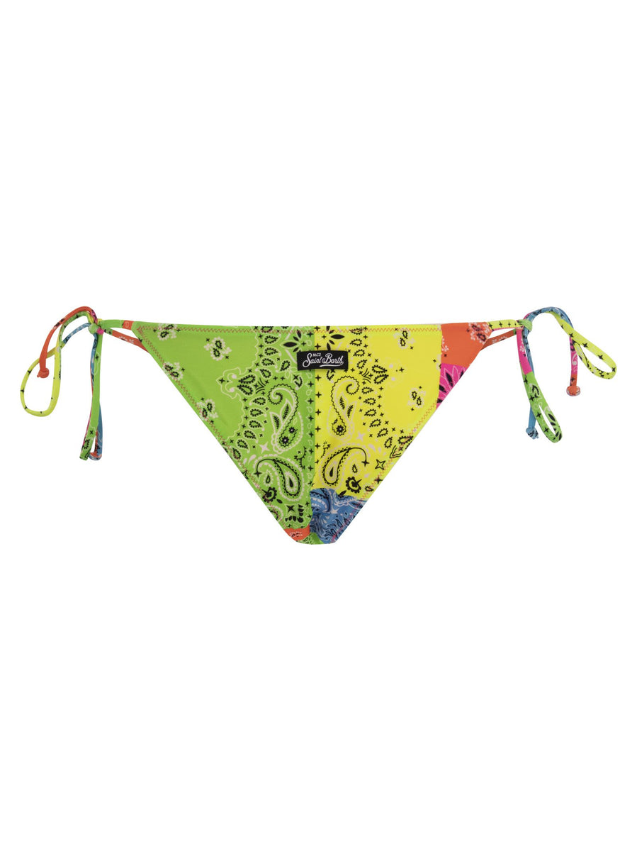 Mc2 Saint Barth Bandana Patterned Swim Briefs With Ties Balardi 6599