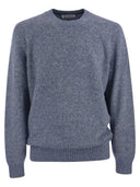 Brunello Cucinelli Crew Neck Sweater In Alpaca Cotton And Wool