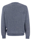 Brunello Cucinelli Crew Neck Sweater In Alpaca Cotton And Wool
