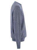 Brunello Cucinelli Crew Neck Sweater In Alpaca Cotton And Wool