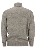 Brunello Cucinelli Turtleneck Sweater In Alpaca, Cotton And Wool