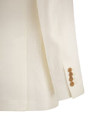 Brunello Cucinelli Twisted Linen Deconstructed Jacket With Patch Pockets