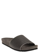 Brunello Cucinelli Precious Lignite Slippers