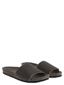 Brunello Cucinelli Precious Lignite Slippers