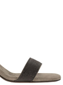 صندل برونيلو كوتشينيللي من الجلد السويدي مع حشوة ثمينة