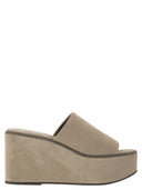 Brunello Cucinelli suede wiggen met kostbare welt