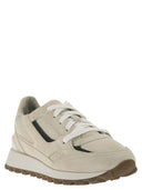 Brunello Cucinelli Runner In Camoscio Con Precious Contour