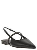 Brunello Cucinelli Open Flats In Soft Nappa With Monile