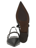 Brunello Cucinelli Open Flats In Soft Nappa With Monile