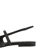 Brunello Cucinelli Open Flats In Soft Nappa With Monile