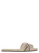 Brunello Cucinelli Nappa Leather Slides With Jewellery