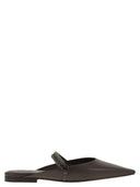 Brunello Cucinelli Soft Nappa Open Flats With Precious Strap