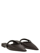Brunello Cucinelli Soft Nappa Open Flats With Precious Strap