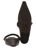 Brunello Cucinelli Soft Nappa Open Flats With Precious Strap