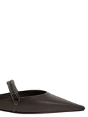 Brunello Cucinelli Soft Nappa Open Flats With Precious Strap