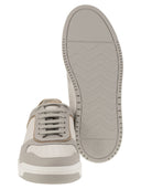 Zapatillas de canasta de piel de ternero Brunello Cucinelli