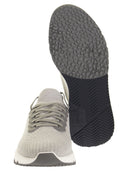 Brunello Cucinelli Runners In Cotton Knit And Semi Glossy Calf Leather