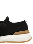 Brunello Cucinelli Runners In Cotton Knit And Semi Glossy Calf Leather