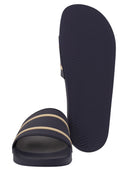 Brunello Cucinelli randiga gummisandaler