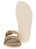 Brunello Cucinelli Urban Slides In Washed Suede