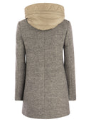 Fay Toggle Wool Blend Coat With Hood