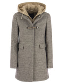 Fay Toggle Wool Blend Coat With Hood