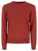 Pullover del collo dell'equipaggio di lana fay