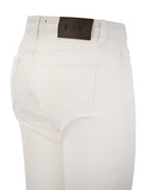 Fay 5 Pocket Trousers In Stretch Cotton.