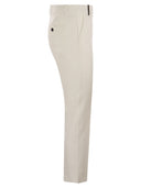 Pantalones de cigarrillo de gabardina de algodón de algodón estirado