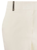 Peserico Iconic Fit pantals en comodidad de algodón satinado